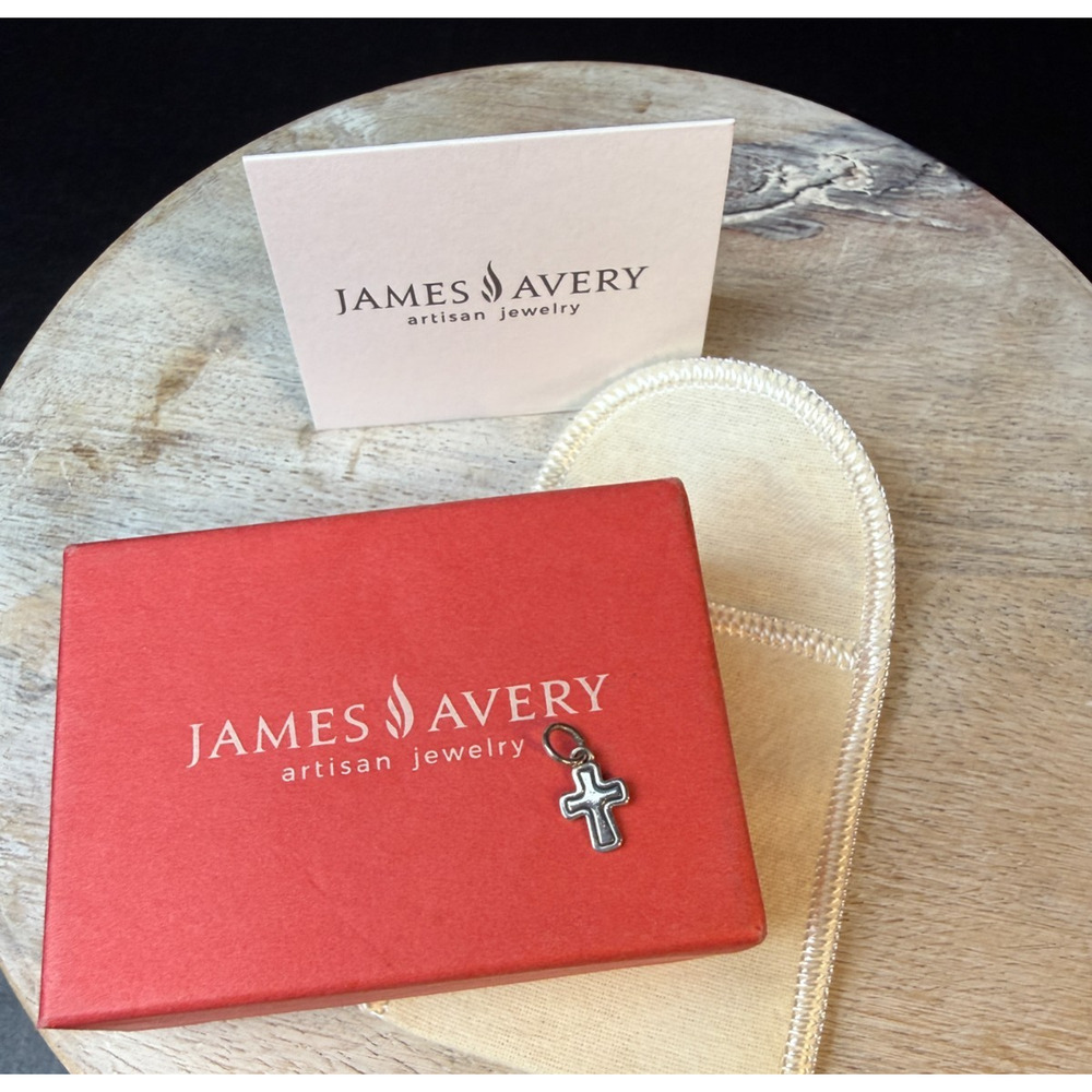 James Avery Retired Petite Santa Barbara Cross Charm Sterling
